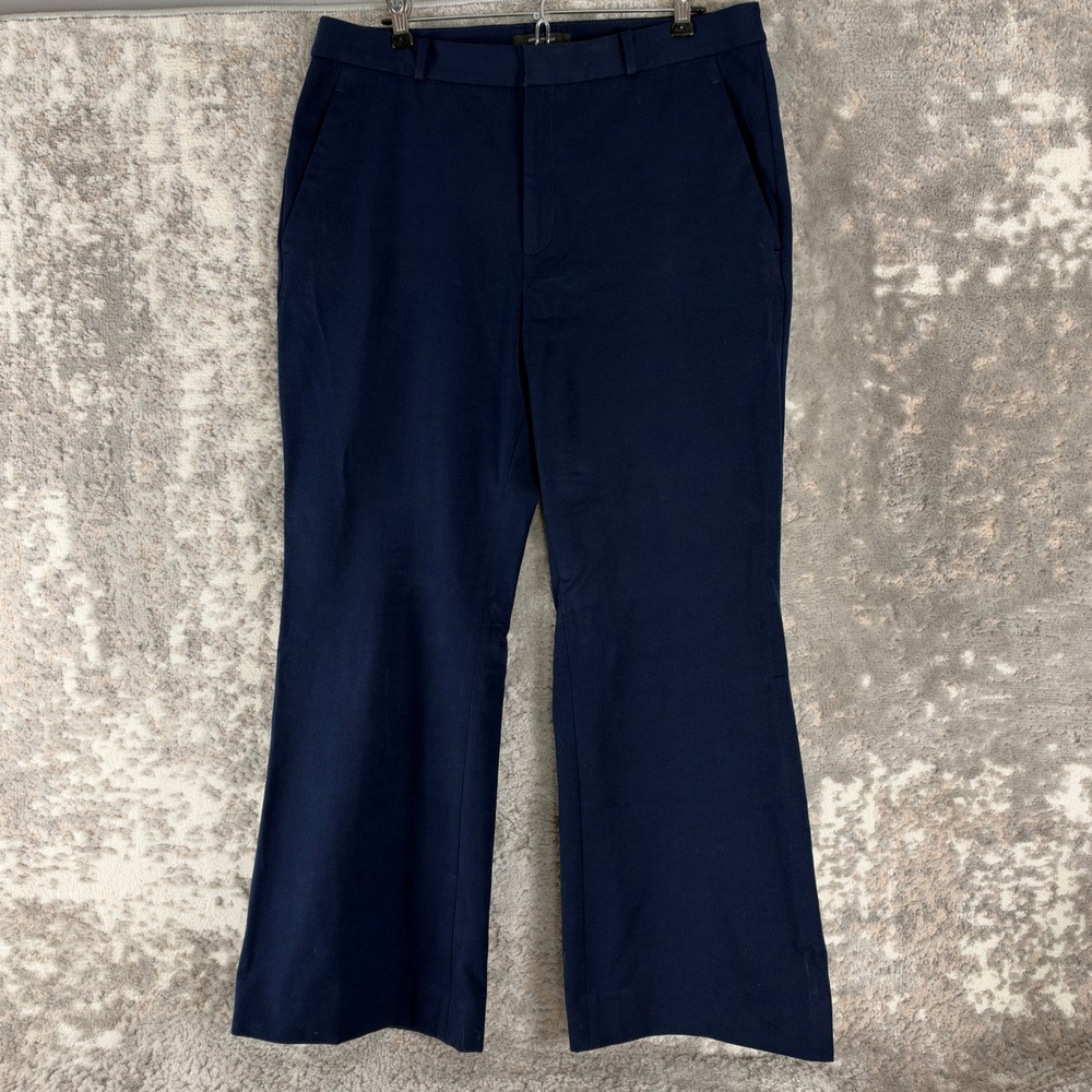 Banana Republic Size 14 Sloan High Rise Stretch Trouser Dress Pants Navy Women